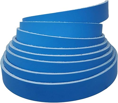 Miniatura 24 de Tiras de cuero Latigo de 1/2" x 84" - Colores brillantes 6-7 oz (0.094-0.110 in) Tiras de cuero Latigo ideales para cinturones, collares, artesanía