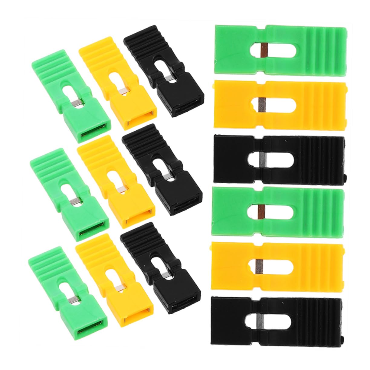 GLEAVI 30pcs Capuchons de Shunt de Court-Circuit en Plastique, Conception Ouverte et Fermée, Connexions Rapides et Déconnexions Faciles Réparation de Cartes Électroniques et Projets DIY