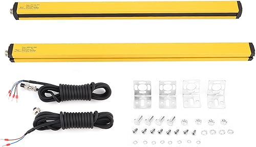Sensor de cortina de luz, sensor de rejilla de luz de seguridad, paso de haz de 1.575in de altura de detección de 20.669in, pantalla de luz con