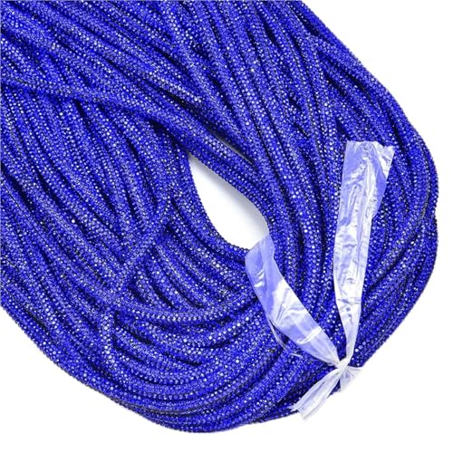 DAJGRHE 6mm Glass Crystal Cord Rhinestone Rope Colorful Tube Trim