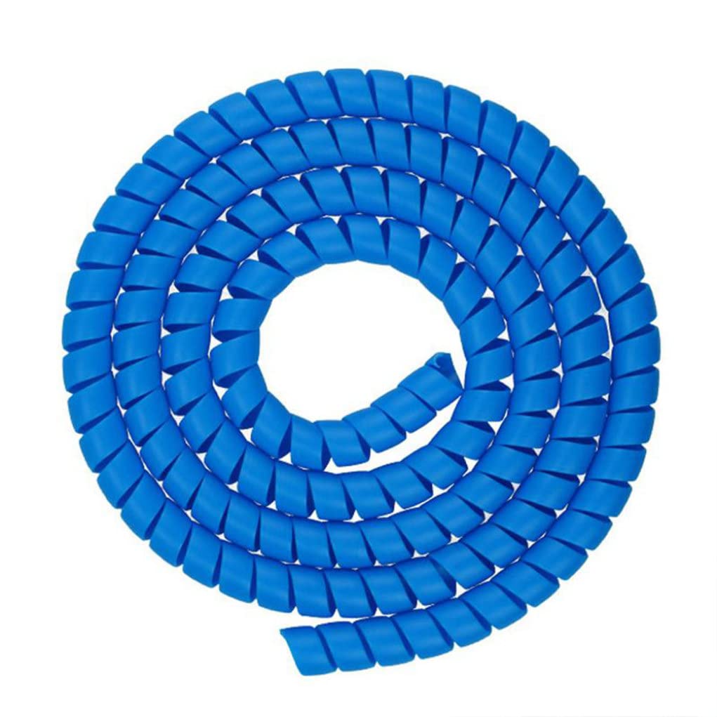 Scooter Brake Line Spiral Tube Protector Cover 1M for Electric Scooter, Blue, Cable Housing