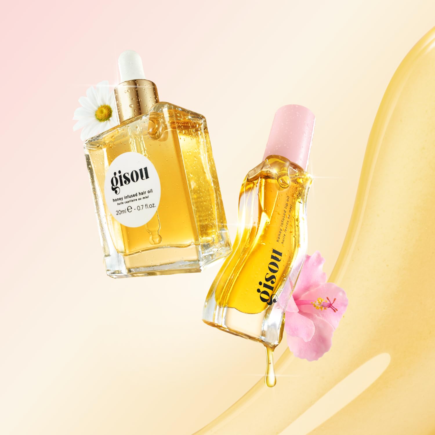 Amazon.com : Gisou Honey Gloss Duo – Honey Infused Hair Oil & Lip