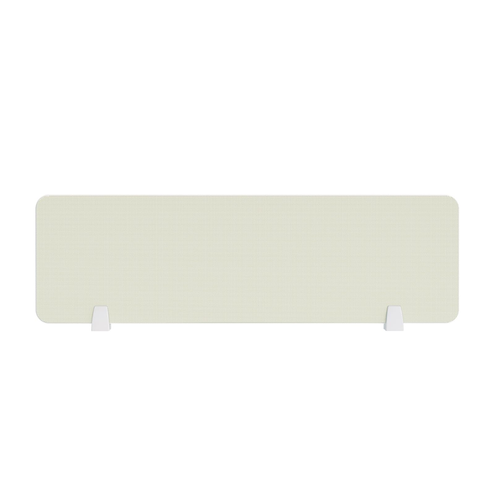 Desktop Partition Divider Freestanding Soundproof Panel with Support Feet Noise Reduction Mounted for Classroom or Office Use White 100x30cm