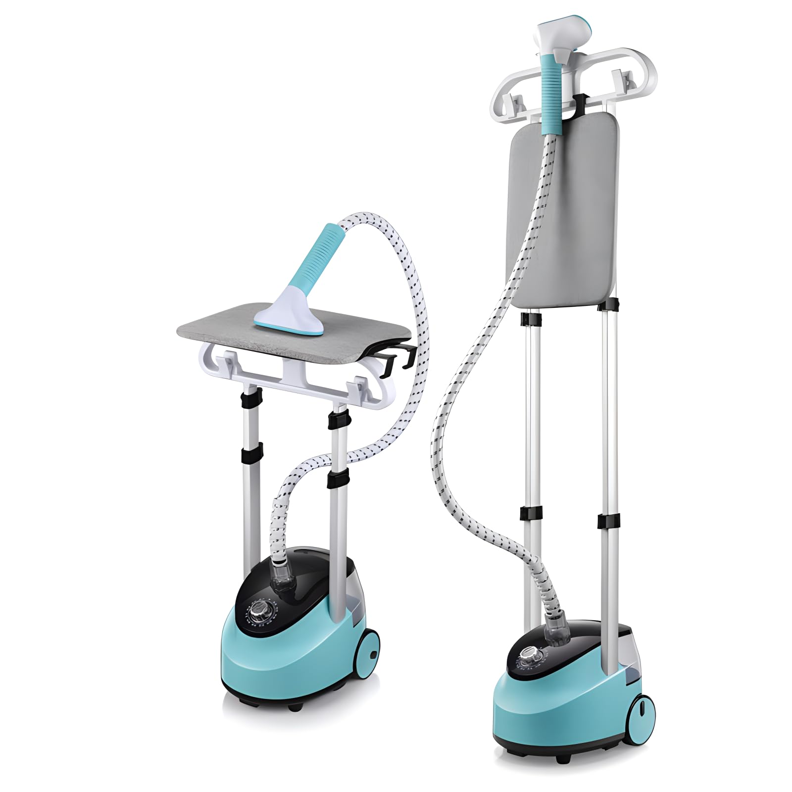 Standing Garment Steamer,2000W Garment Steamer for Clothes,35 Second Fast Heating,1.8L Water Box With Roll Wheels,Adjustable Ironing Board and Garment Hanger for Home and Business Use