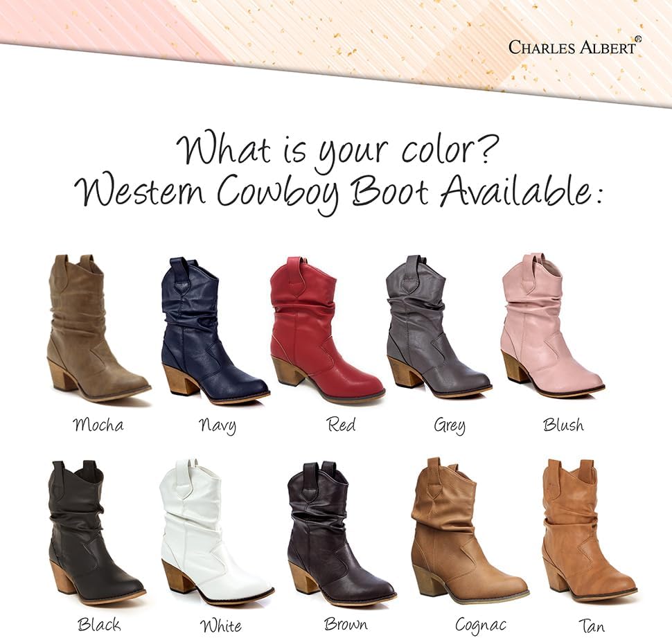 Charles Albert Women's Modern Western Cowboy Distressed Boot with Pull-Up Tabs - Image 6