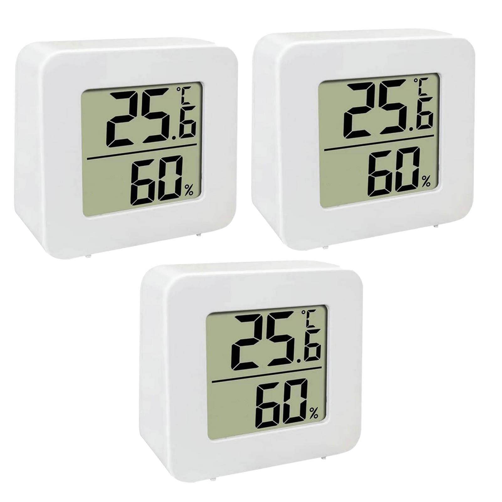 Pomurom LCD Digital Hygrometer Thermometer Indoor Room Hygrometer Indoor Accurate Humidity Gauge Meter, Temperature Humidity Monitor for Bedroom Greenhouse Warehouse Baby Room Cellar Car