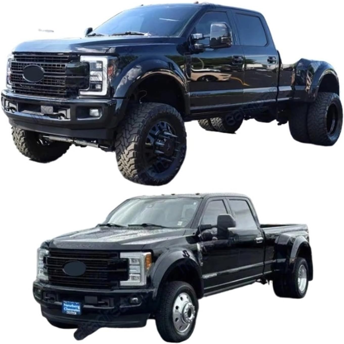 Compatible With 2017-2019 Super Duty F250 F350 Ford Platinum Bumper Gloss Black Grille Grill
