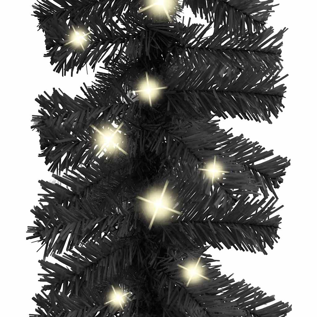 Guirnalda de Navidad con LED de 20 m, color negro, 300 luces, material PVC, conexión USB, para interior y exterior, luces festivas