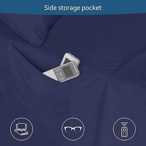 Miniatura 9 de Moonsea Juego de sábanas individual XL de bolsillo profundo tamaño individual XL, sábanas de 4 piezas tamaño individual XL, resistentes a la