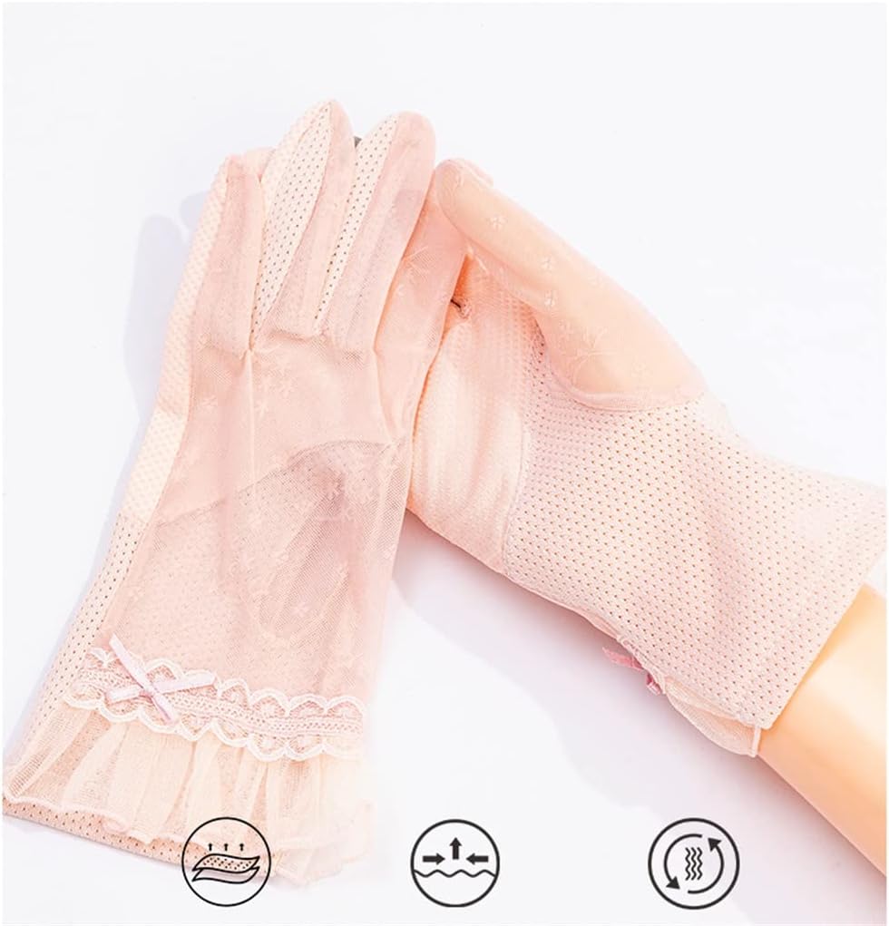 JSEIAJB Thin Section Driving Ladies Cycling Breathable Sunshade Short Spring and Gloves