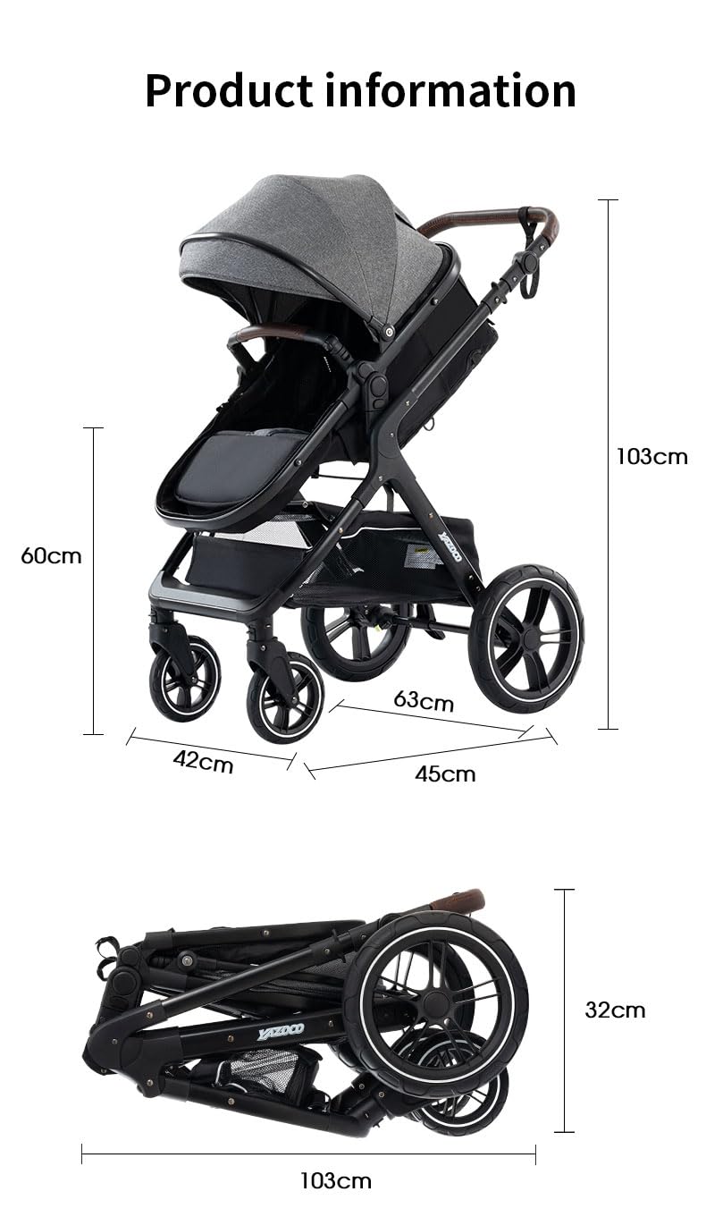 GLOKID Carrito bebé 3 en 1, Carro, Carrito bebé 3 Piezas, Silla Paseo, Sistema de viaje, Plegable, neumáticos de caucho, Con accesorios, Góndola, Adaptateurs, 25 kg (X1 verde)…