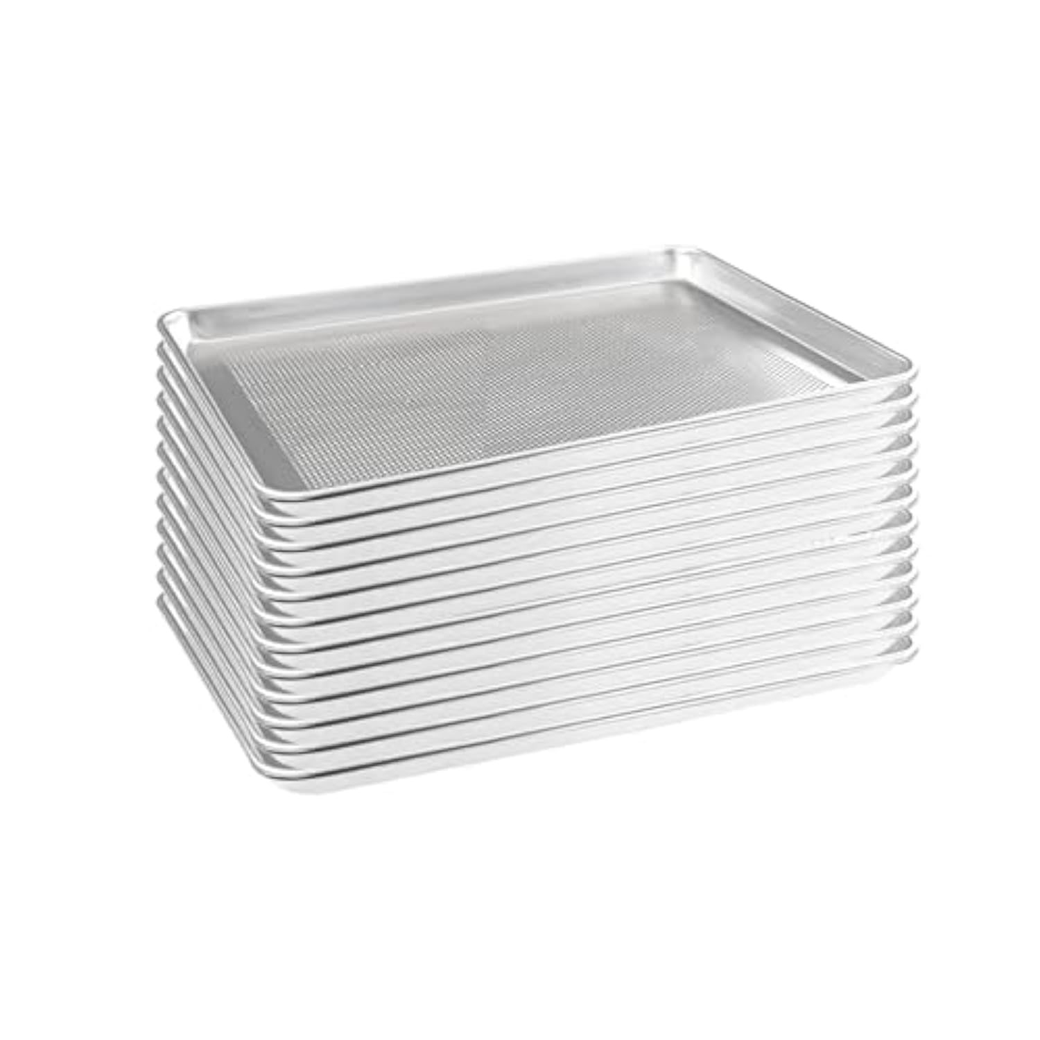 hardura aluminum perforated baking sheet pan 18”l x 13”w x 1”h cookie sheet, 12packs, for oven in bakery & restaurant, kitchen