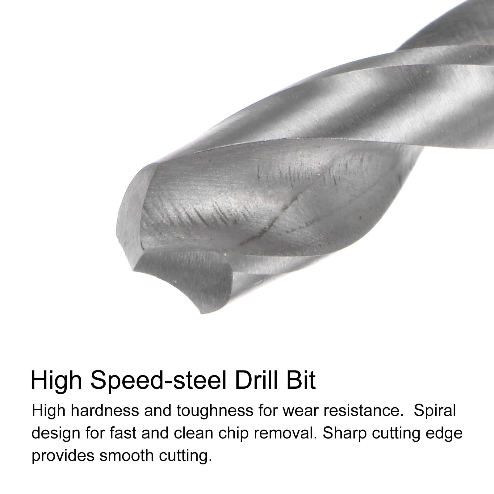 Juegos de machos y Brocas, Macho de fresado de roscas para máquina de Flauta Recta M6 x 1 H2, 100 mm Extra Largo, Broca helicoidal de Acero de Alta Velocidad (HSS) de 6 mm