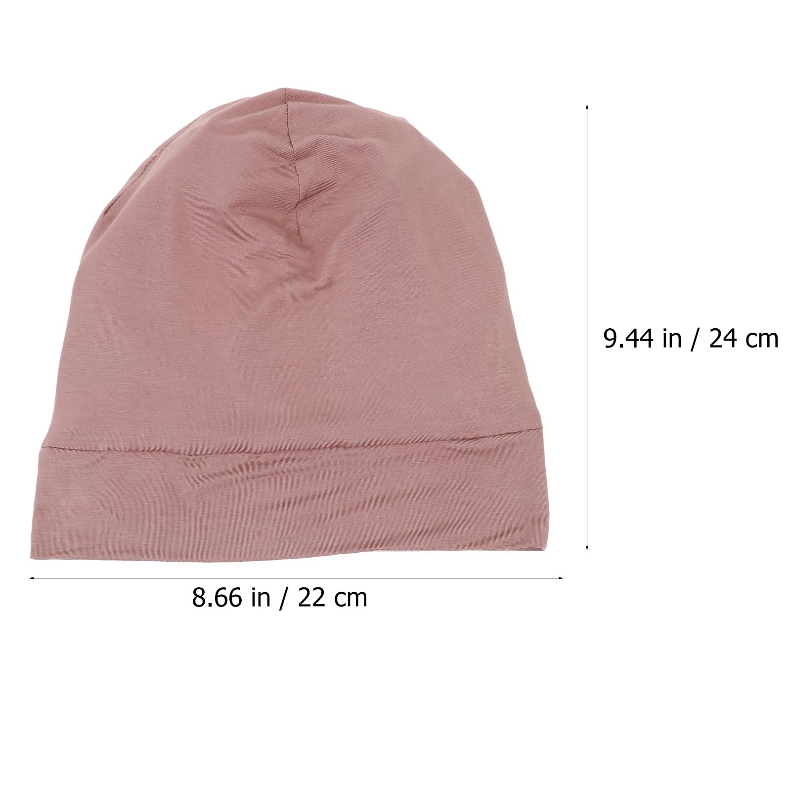 Beaupretty 1pc Double Layer Night Sleeping Hat Bonnet Cap Girl Night Bonnet Women Chemo Headwear Women Cap Sleeping Silk Hat Hair Care Men and Hair Mask Modal Cotton Camel - Image 2