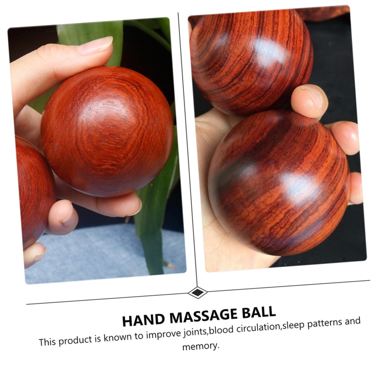 HOMOCONO 2sets Hand Muscle Stretcher Balls 5cm Massage Balls for Hand Therapy Reflexology Tools for Elderly 2pcs*2