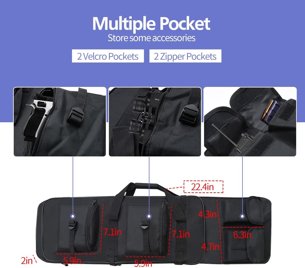 Rifle Bag, Tactical Long Rifle Backpack, Portable Shotgun Case for Firearm Storage and Transportation, Suitable for Outdoor Hunting Shooting - Image 4