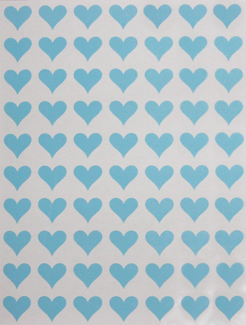 Heart Label Sticker in Light Blue - 1.3 cm (0.5 inch) Heart Stickers 13mm for envelopes, Invitation Seals, Gift Packaging, Boxes and Bags - 350 Pack by Royal green — image 1