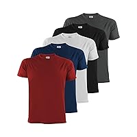 ALPIDEX T-Shirt Magliette da Uomo Confezione da 5 con Girocollo