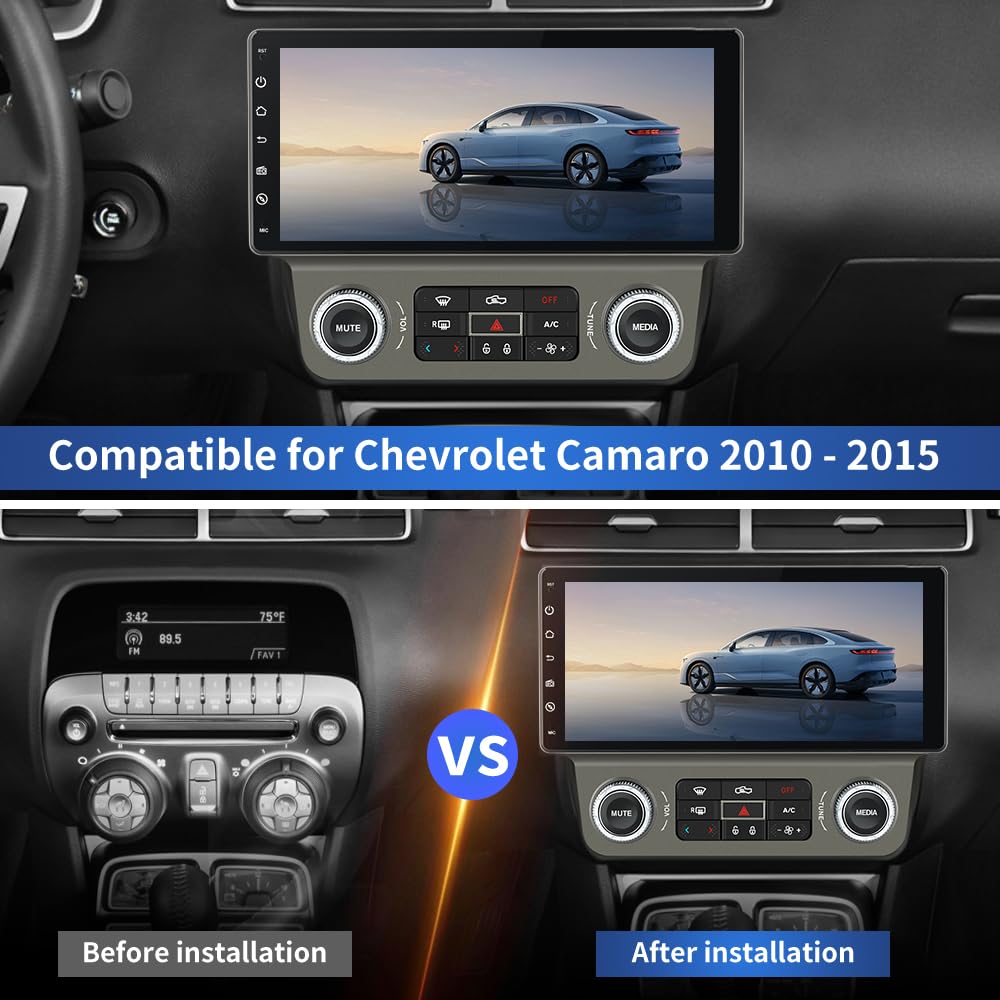 Android 13 [4G+64G] Car Stereo Radio Compatible for Chevrolet Chevy Camaro 2010-2015, 10.33 Inch Wireless CarPlay Android Auto Head Unit Built-in DSP Bluetooth WiFi SWC MirrorLink