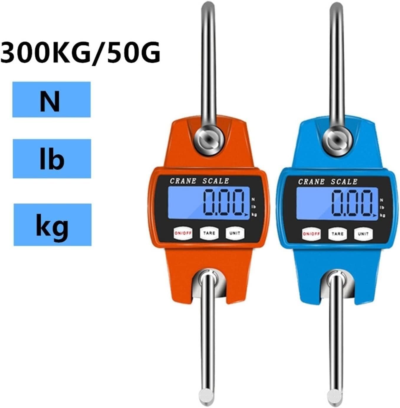 Industrial Ring Weighing Scale Digital Crane Scale 300kg/50g Mini Crane Scale Hook Scale Electronic Scale Heavy Duty Hanging Kitchen Scale with Accurate S Scale