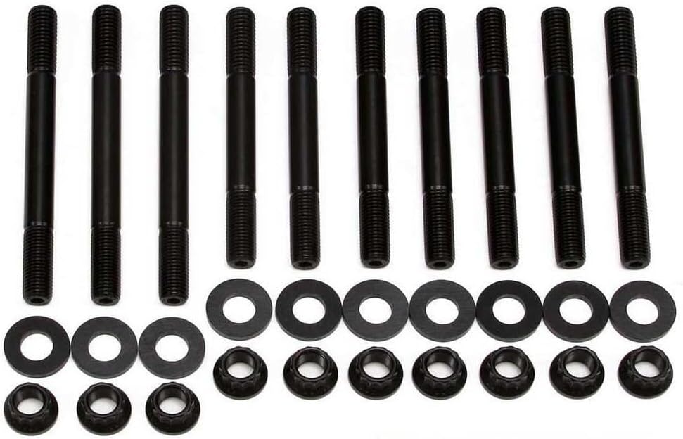 ARP 102-5401 Main Stud Kit, 12 Point Nuts, 2-Bolt Mains, Chromoly, Black Oxide, 2.4 L, Compatible with Nissan, Kit