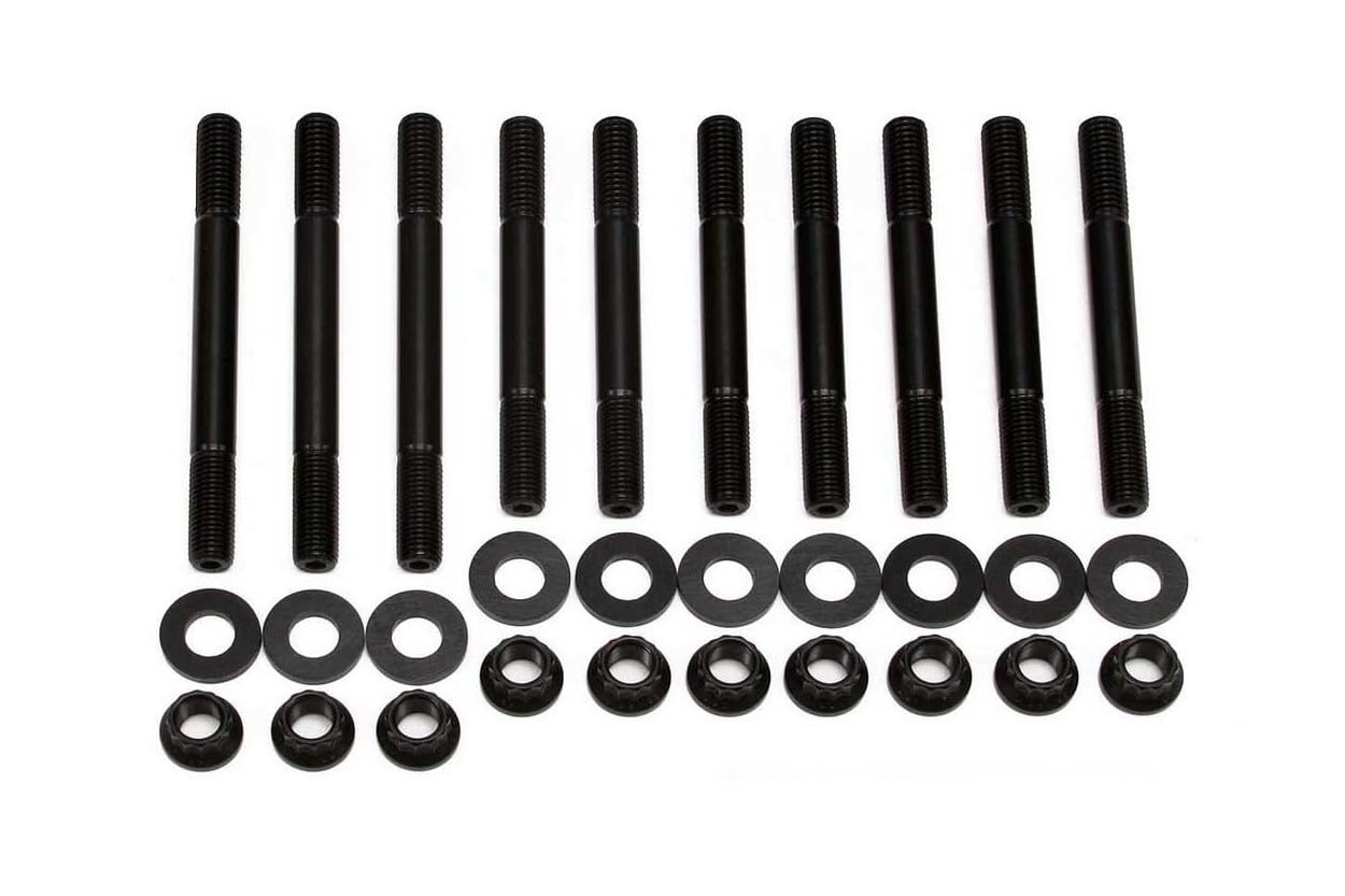 ARP 102-5401 Main Stud Kit, 12 Point Nuts, 2-Bolt Mains, Chromoly, Black Oxide, 2.4 L, Compatible with Nissan, Kit
