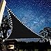 YWQJL Voiles D'ombrage Triangle, Parasols pour Patio Triangle Noir Voile De Soleil Triangle Pare-Soleil, avec Lampes Solaires LED, Kit D'installation Et Corde, 95% Blocage UV,6x6x6m