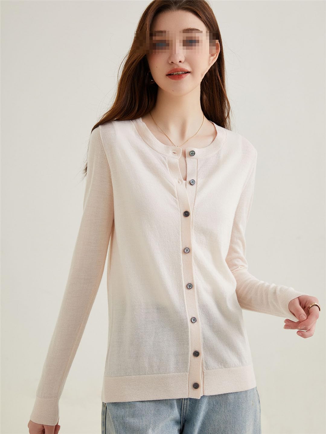 Cárdigan De Manga Larga para Mujer, Suéteres, Tops De Lana, Chaqueta De Punto