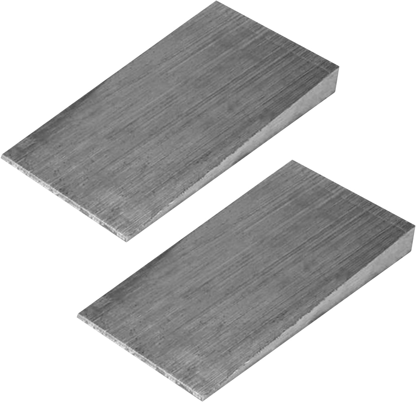 2 Pack Flange Wedge Steel Silvery Spreading Triangle Wedges Metal Shims Tool Sets Slope Level Fitting Straight Accessories for Lathe Welding (4 Inch)