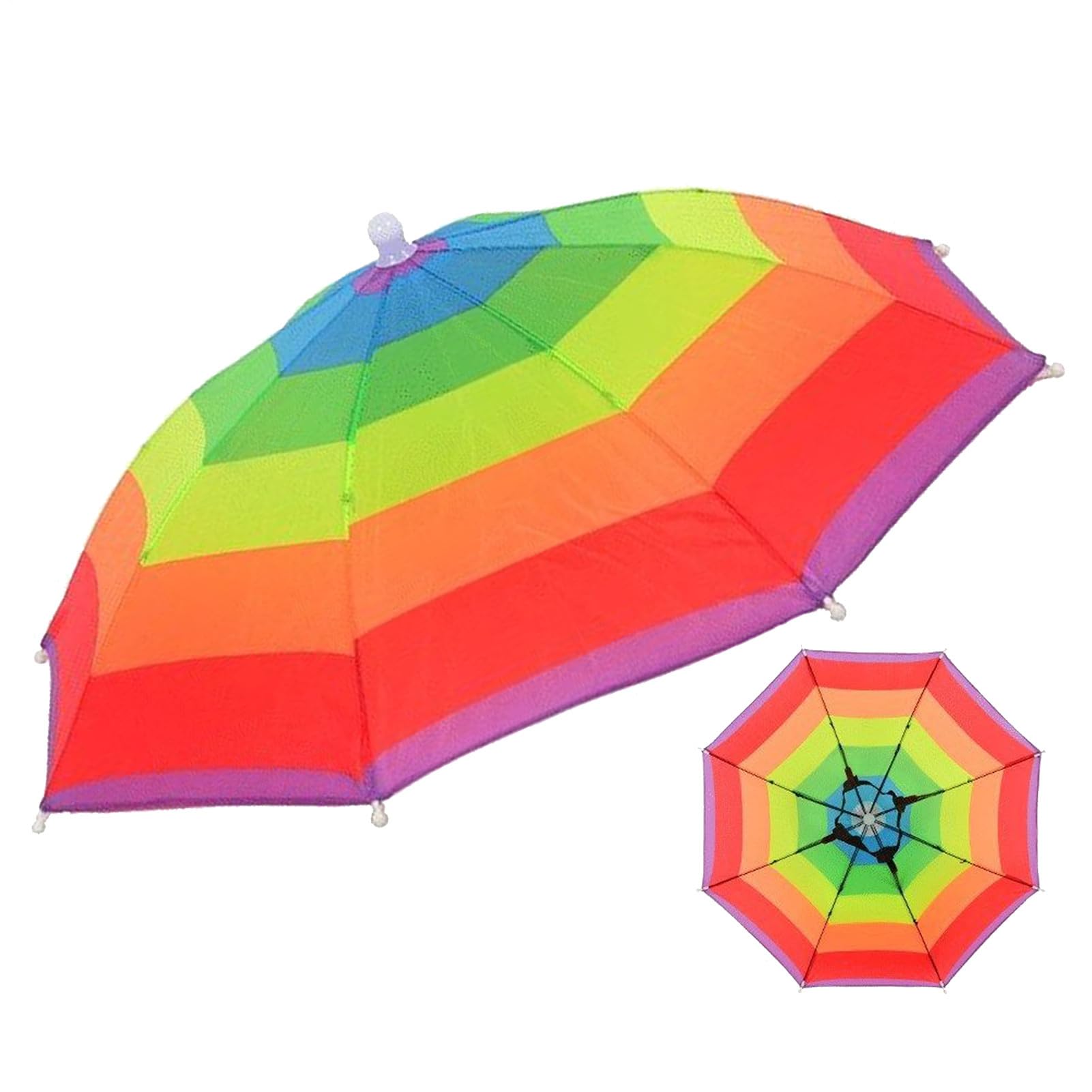 Sombrero Paraguas Solar - Sombreros de Fiesta - Accesorio Plegable Ajustable Protección UV Unisex Adulto Infantil Actividades Exteriores Playa Camping Senderismo Jardinería