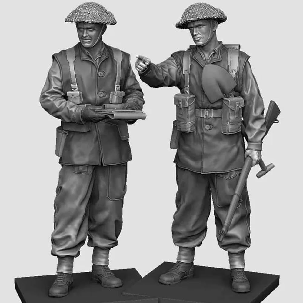 1/35 WW2 British Infantry Normandy Resin Figure Set, Unassembled and Unpainted Model Kit
