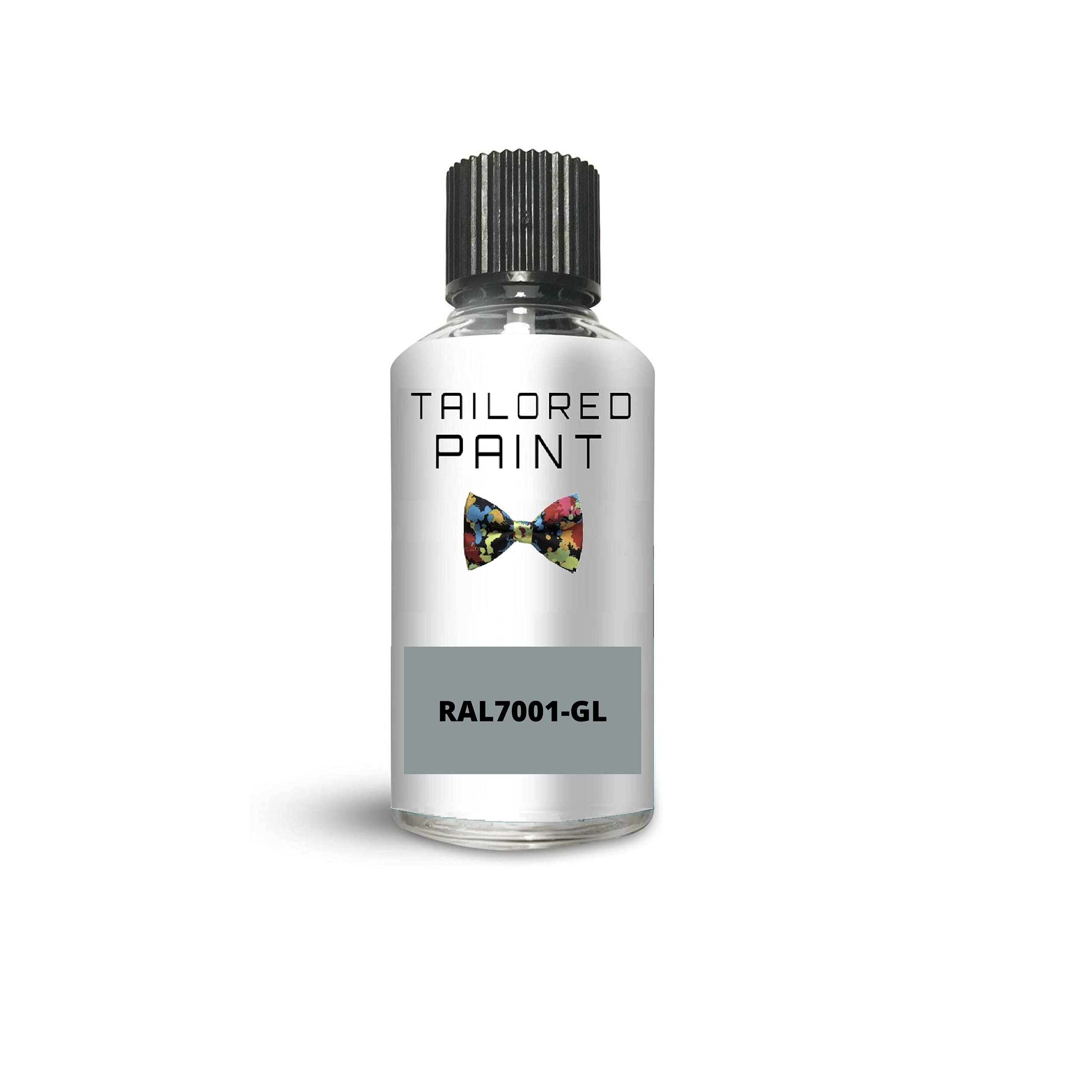 RAL7001 Silver Grey Matt Touch Up Paint with Brush Matt Paint for Wood, Metal, Plastic, PVC, UPVC, Fascia Soffit Furniture Boards - Indoor & Outdoor