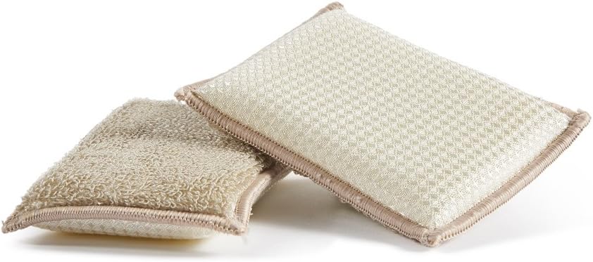 Perfetto Bamboo Fibre Sponge Bamboom-Duo-2 Pieces-Assorted Colour, Multi, One Size