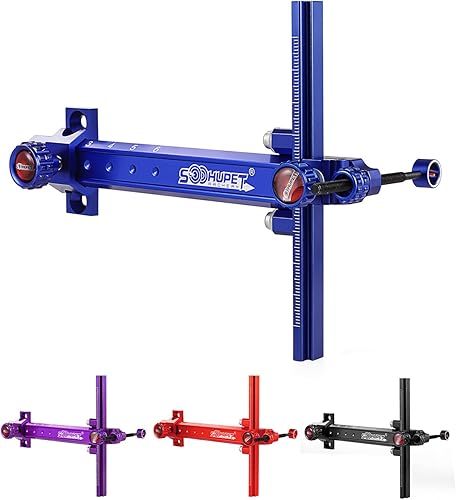 Miniatura 8 de Archery Recurve Bow Sight, SOOHUPET Accessories T Shape Archery Shooting Target Sight Adjustable Bowsight with Optical Fiber Pin Sight for Target