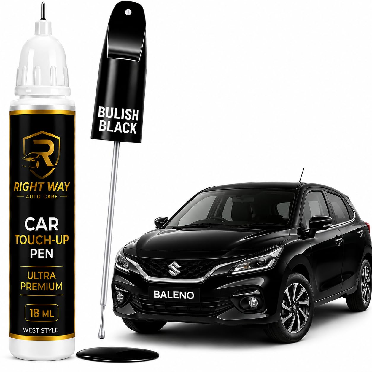 RIGHT WAY® Maruti Suzuki NEXA Baleno Bluish Black (ZJ3) Touch Up Paint Pen | OEM Factory Color Match | Car Scratch Remover | Quick Dry High Gloss Finish | Paint Chip & Scratch Repair | Rust & Corrosion Protection | DIY Easy Application | Bluish Black (ZJ3)-image-41