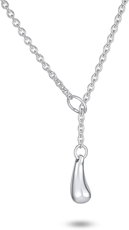 Choker Necklace 1pc Geometric Charm Y Lariat Necklace, Stainless