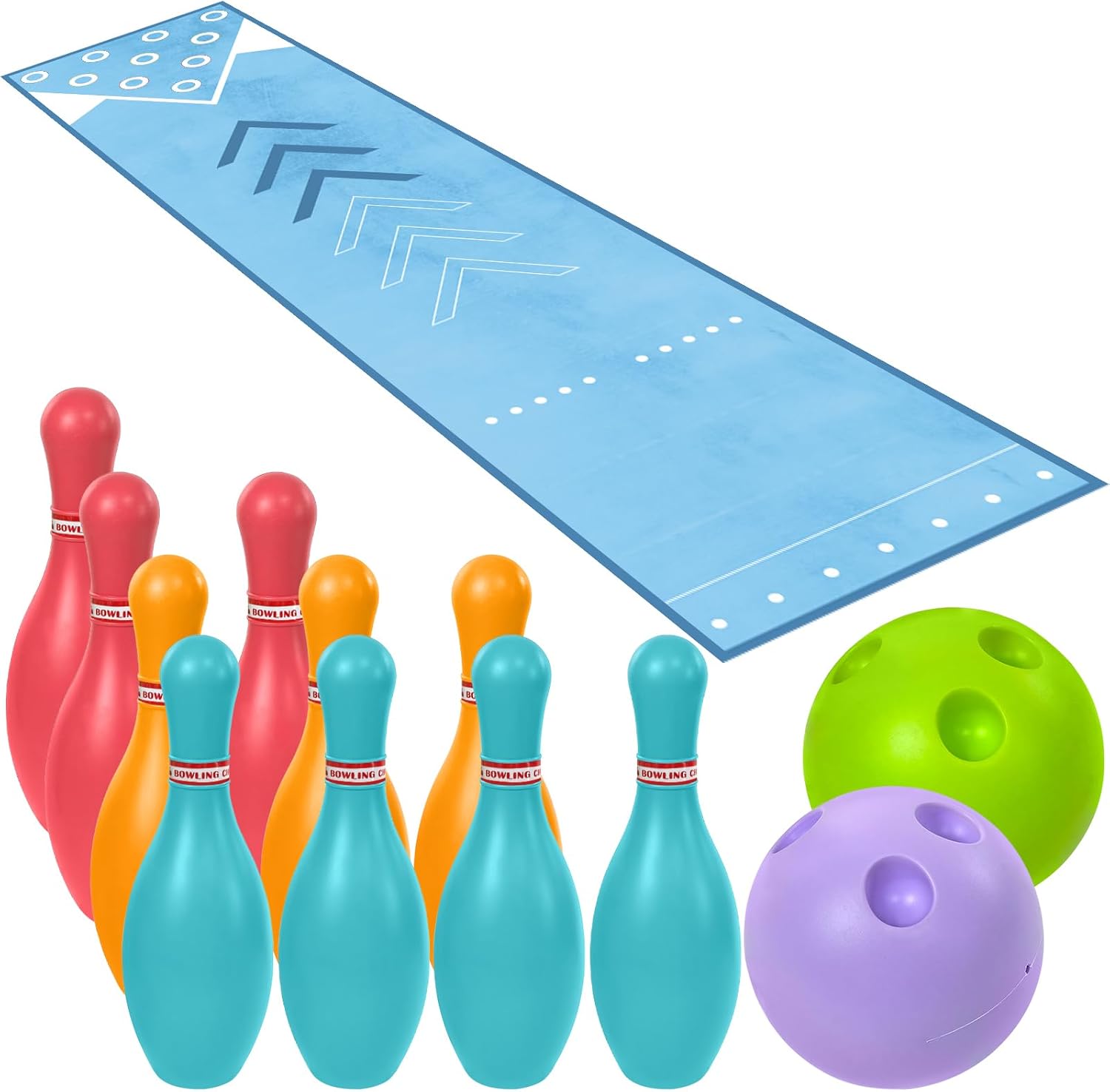 Mini Bowling Set, Indoor & Outdoor Home Bowling Set, Bowling Alley Set with Lane