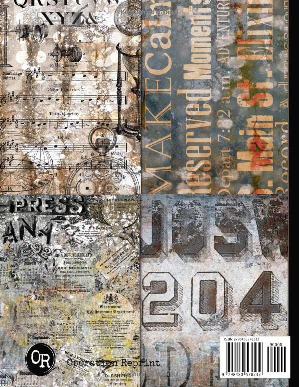 Industrial Grunge Collage Paper: 20 Pages Letters and Numbers For Junk Journals, Collage and Assemblage - Image 2
