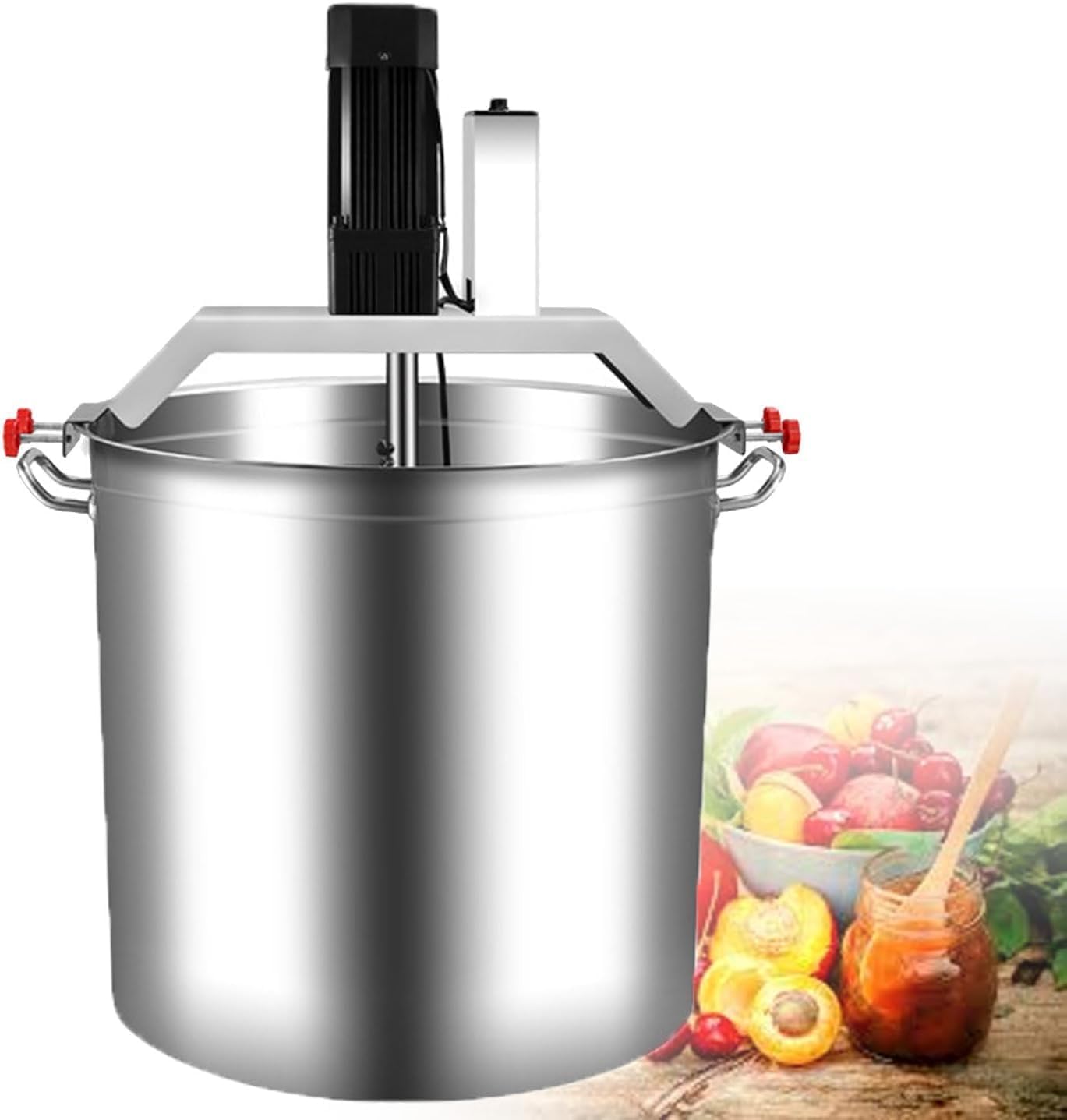 Olla eléctrica automática mezcladora de alimentos, acero inoxidable, 40L