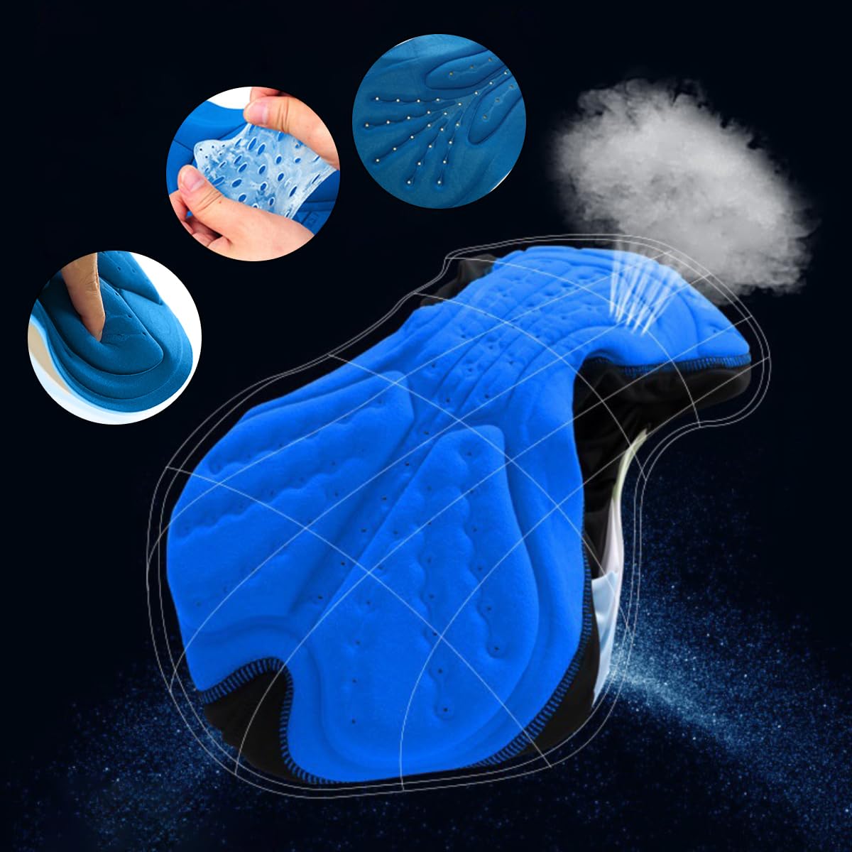 Combinaison Cycliste Professionnelle pour Homme à Manches Courtes, Tissu Mesh Respirant, Protection Solaire et réflecteur, 3 Poches
