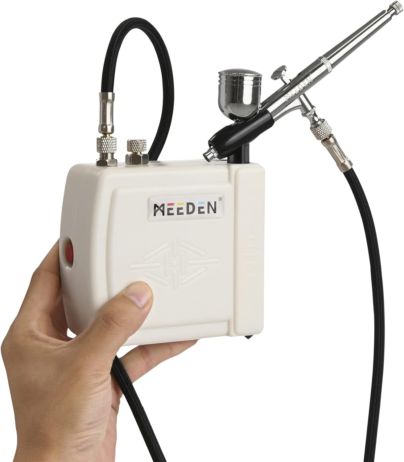 Buy MEEDEN Mini Airbrush Kit with Compressor, DualAction Gravity Feed