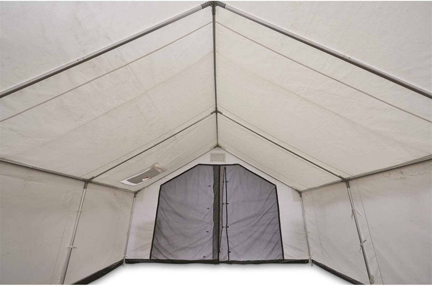 Guide Gear 12x18' Canvas Wall Tent and Frame for Hunting, Outdoor Camping, 4 Season All Weather Tents with Stove Jack Opening