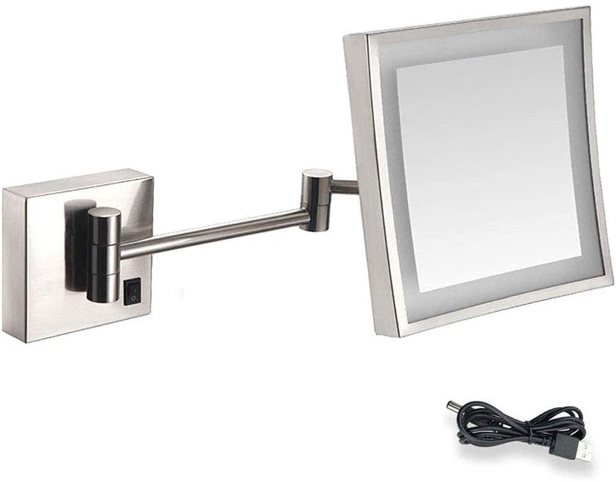 Miroir maquillage mural grossissement 3X pour une routine beauté d'hôtel