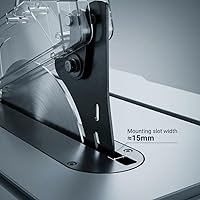 Vista 3 de QWORK Cubierta protectora para sierra de mesa, carcasa de seguridad para carpintería antipolvo para sierras de mesa de 7 a 12 pulgadas