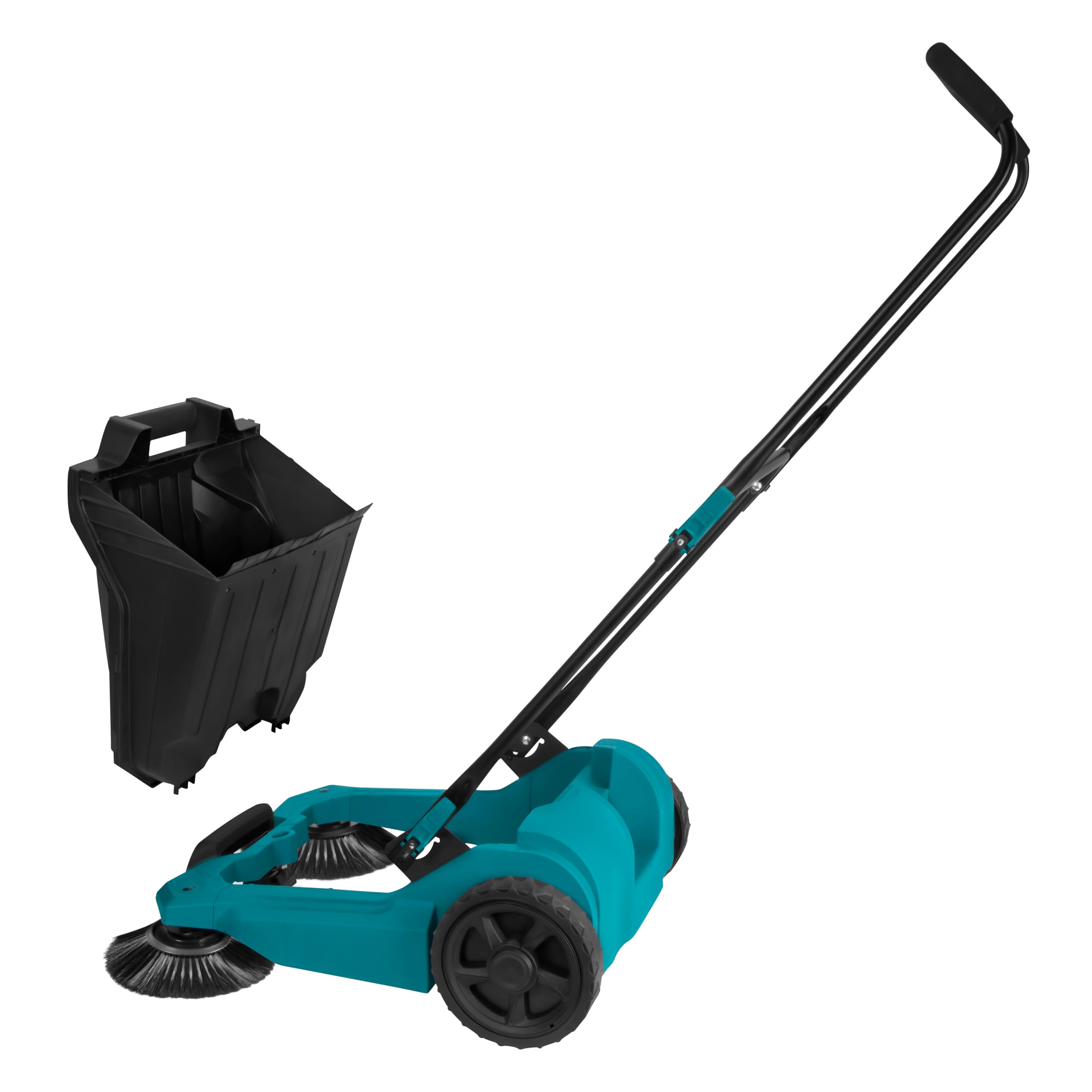 VONROC Kehrmaschine manuell - Bodenreinigungsmaschine für Draußen - 65cm Kehrbreite, 18 Liter Behälter, 2600m2 pro Stunde - Ideale Laubkehrmaschine für Zuhause
