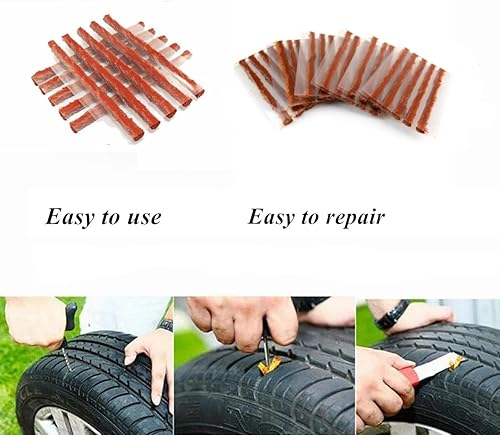 Miniatura 4 de Tapones para neumáticos, 150 unidades, tapones de reparación de neumáticos de goma, herramienta de reparación de pinchazos de neumáticos