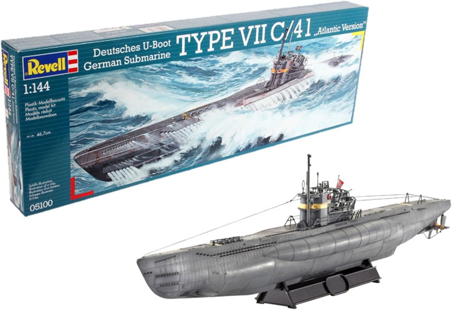 Revell 05100 Deutsches U-BootTYPE VII C/41 AtlanticVersion 1:144 Scale Unbuilt/Unpainted Plastic Model Kit