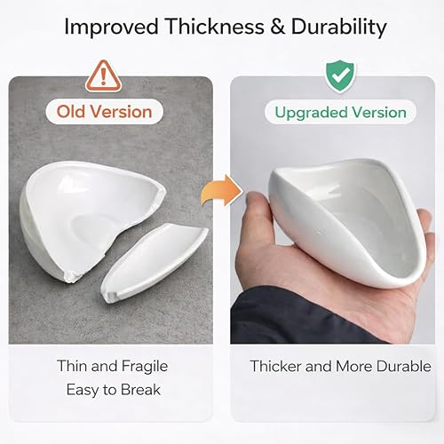 Miniatura 5 de Taza dosificadora de granos de café,Pesar contenedor de grano de café,Recipiente de té de cerámica blanca pura,Juego de té suelto y pétalos de