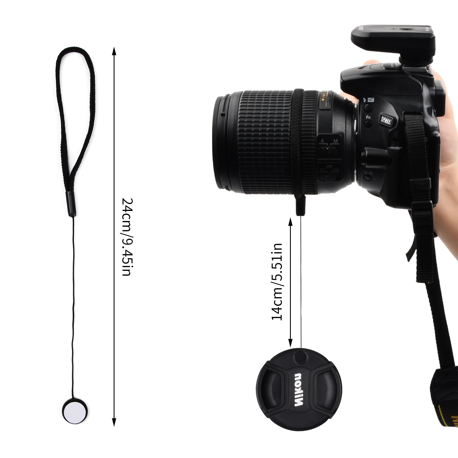 5 Pièces Dragonne Appareil Photo Poignet, Cache Objectif Universel, Bouchons D'objectif élastiques, Lanière Élastique Auto-adhésive Chaîne Anti-Perte Compatible pour éviter de Perdre