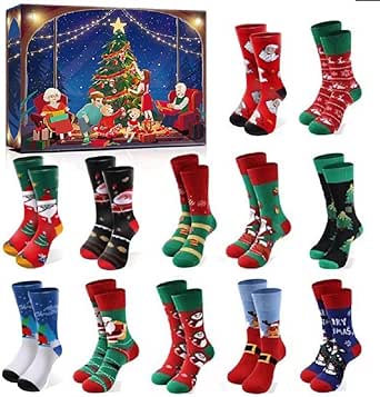 Weihnachtssocken Set 6 Paar - Baumwolle Gr. 35-43 Für Damen & Herren